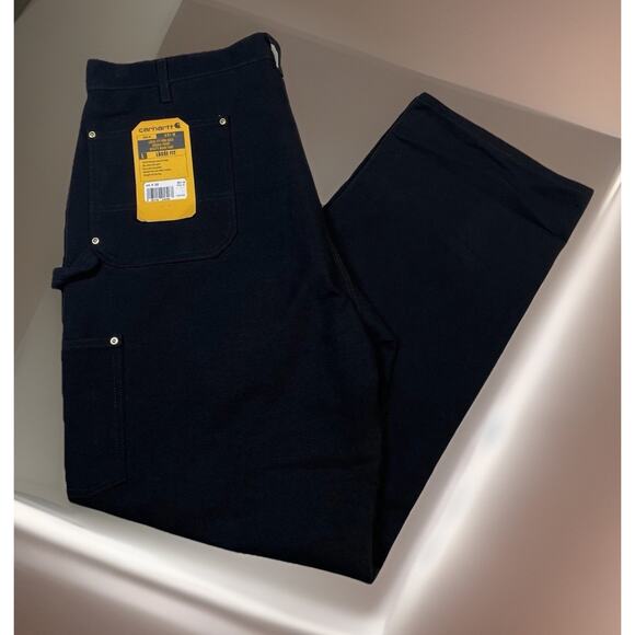 CARHARTT Jeans Black Loose Fit Double Knees Workwear B01-M USA Mens 40 x 32 NEW